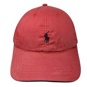 Ralph Lauren Polo Golf Slideback Baseball Cap Red One Size Adjustable 6 Panel